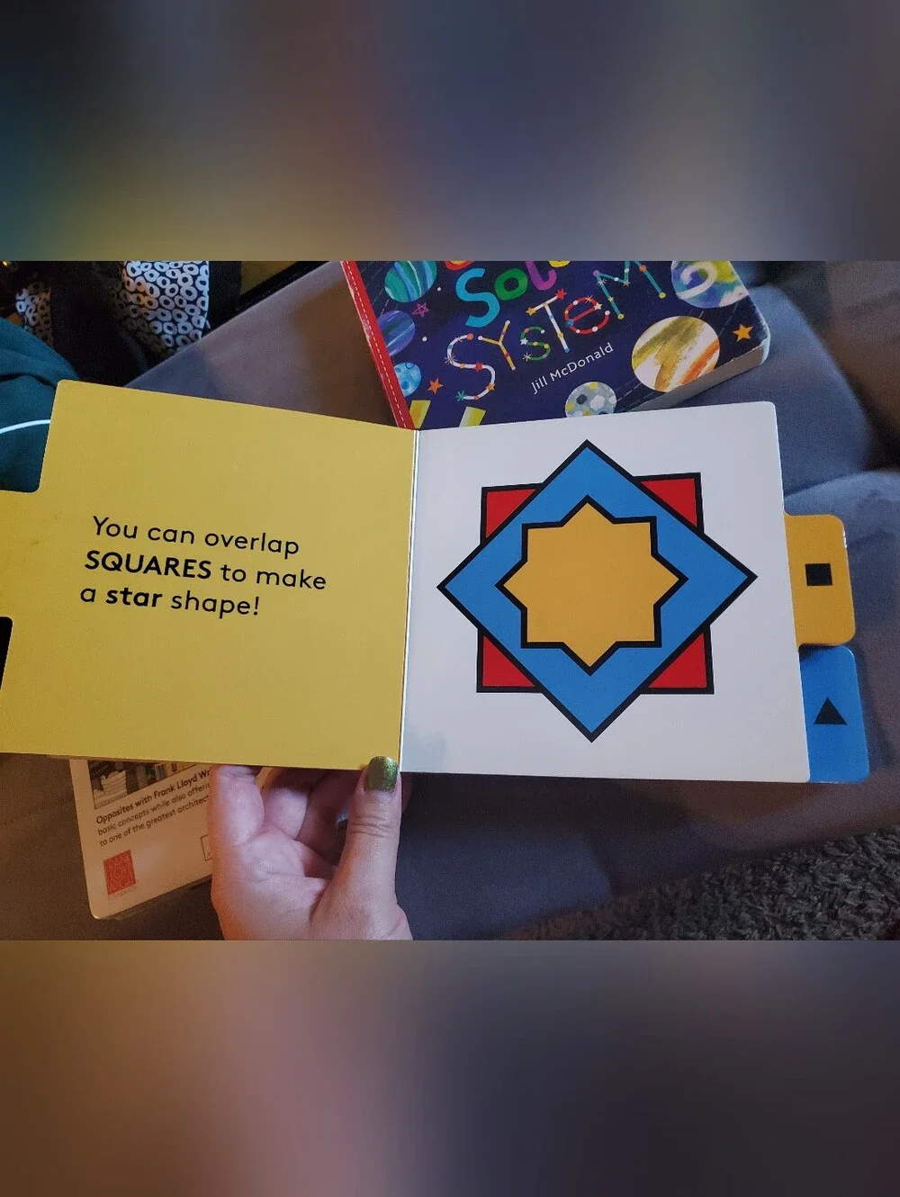 Bundle of 3 baby/toddler cardboard books- Frank Lloyd Wright + Solar System